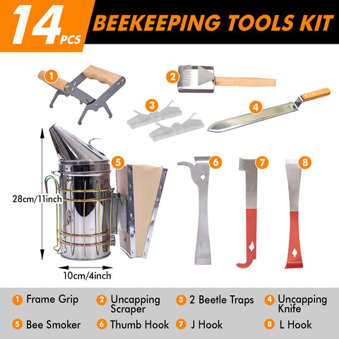 BeeCastle beehive smoker accessory promotes calm bee handling during inspections.