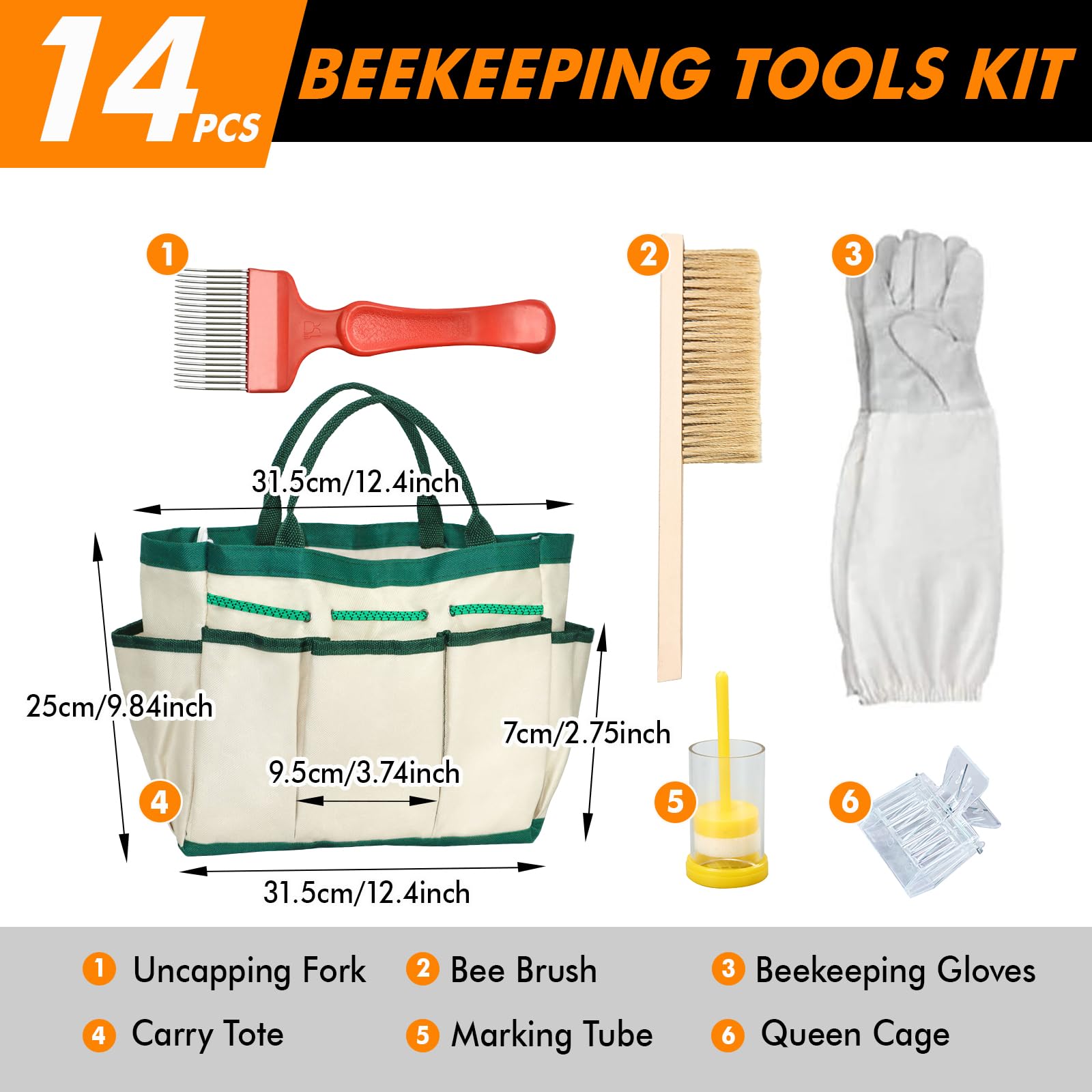 BeeCastle beekeeping gloves soft sheepskin protect hands from stings while working.