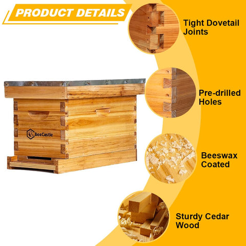 BeeCastle cedarwood construction shows stable design and quality materials.