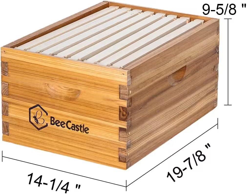 BeeCastle cedarwood brood box with easy dovetail assembly