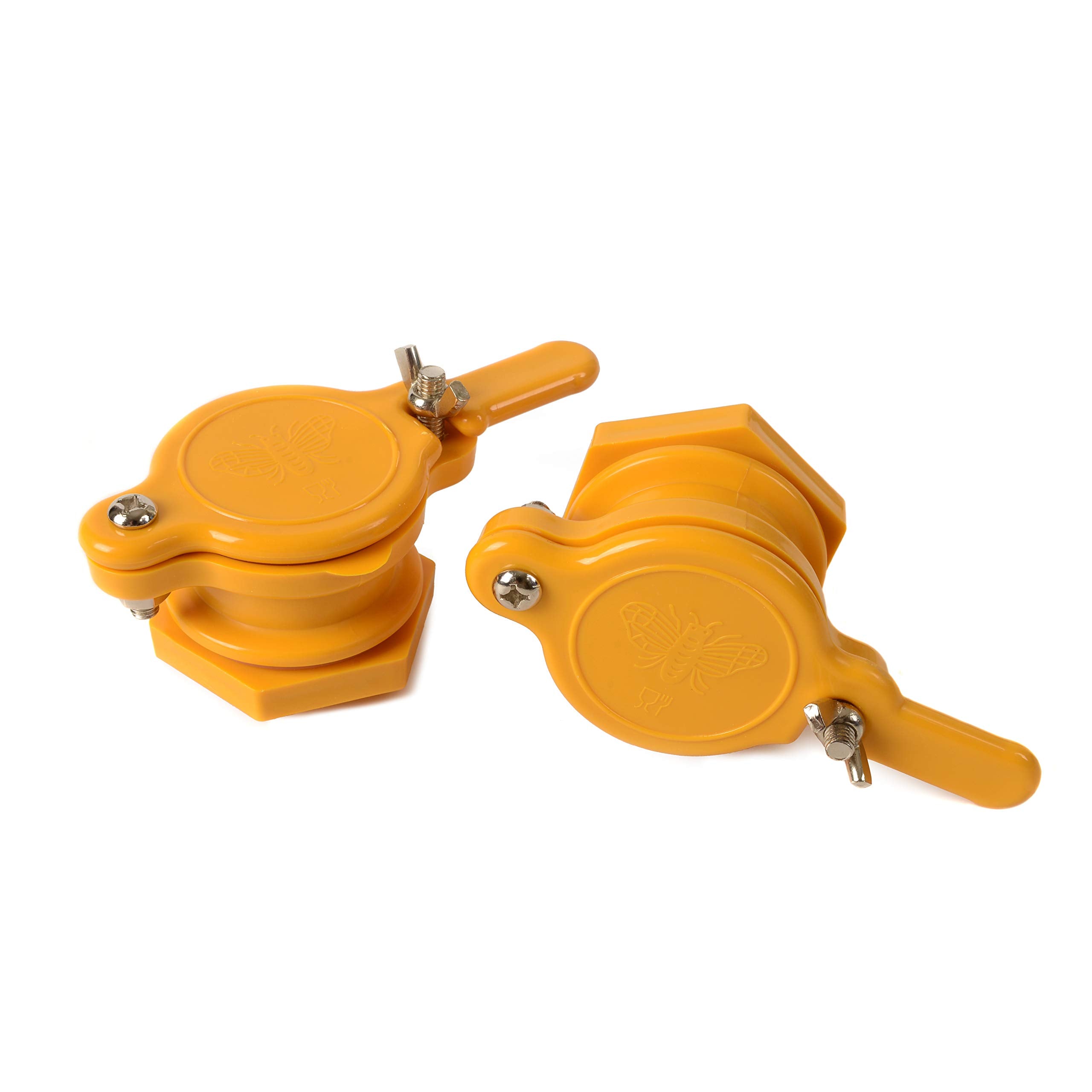 BeeCastle extractor tap mounted on a 5-gallon bucket for controlled honey harvest
