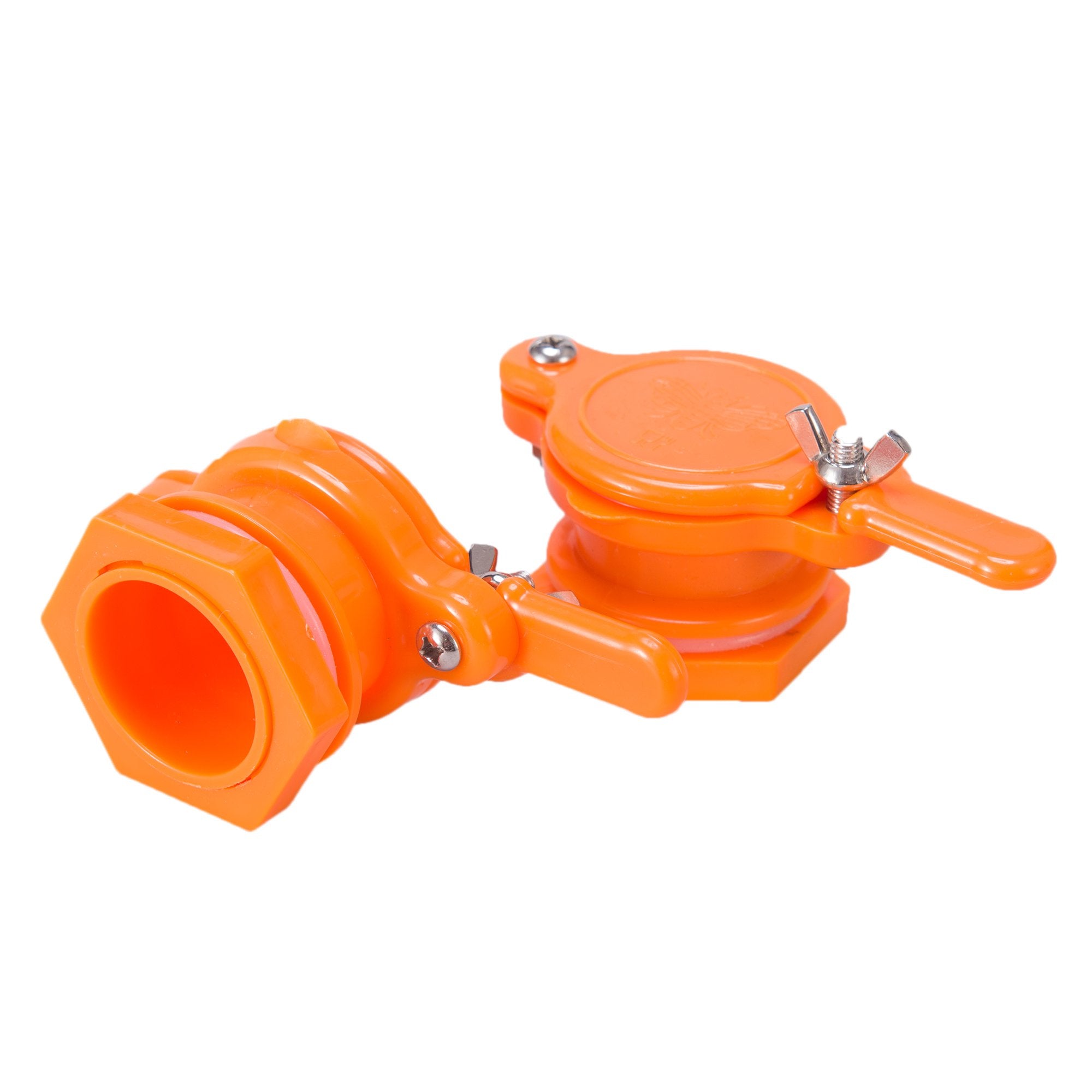 BeeCastle honey gate valve 2-pack for 5-gallon buckets, durable nylon construction for repeated use.