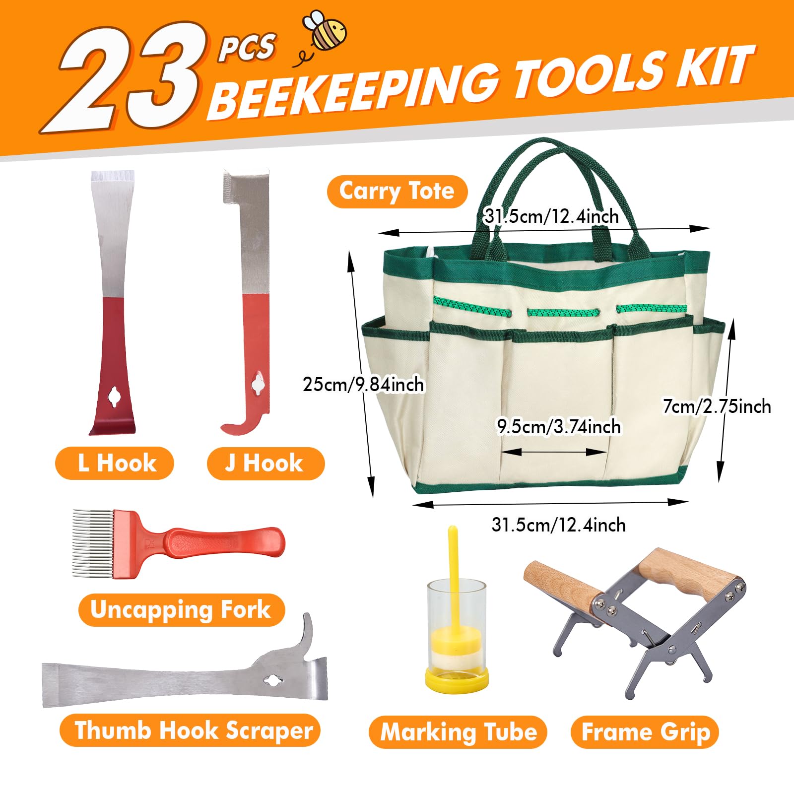 BeeCastle organizer handbag keeps tools neatly stored for quick hive checks