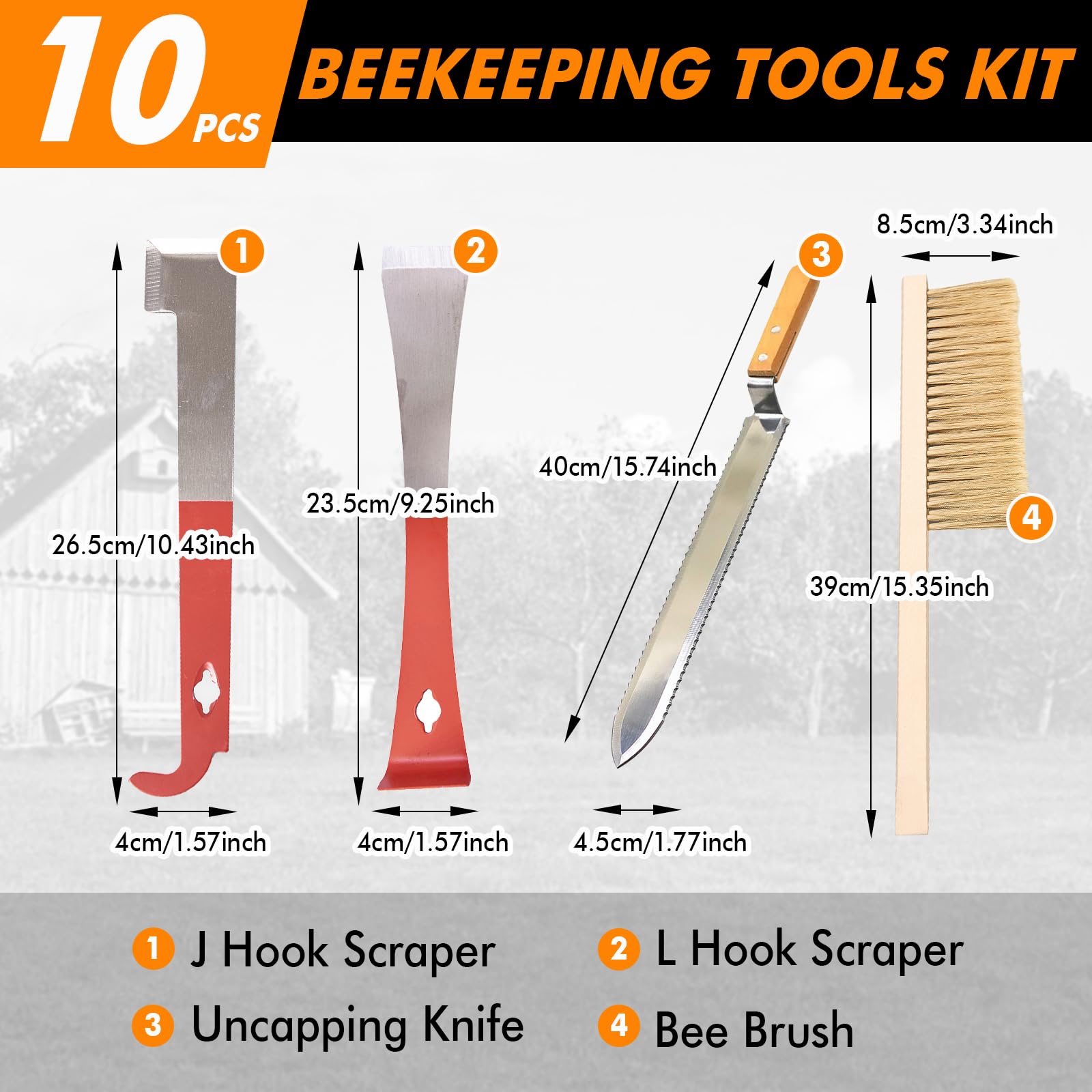 BeeCastle soft-bristled bee brush for gentle bee removal