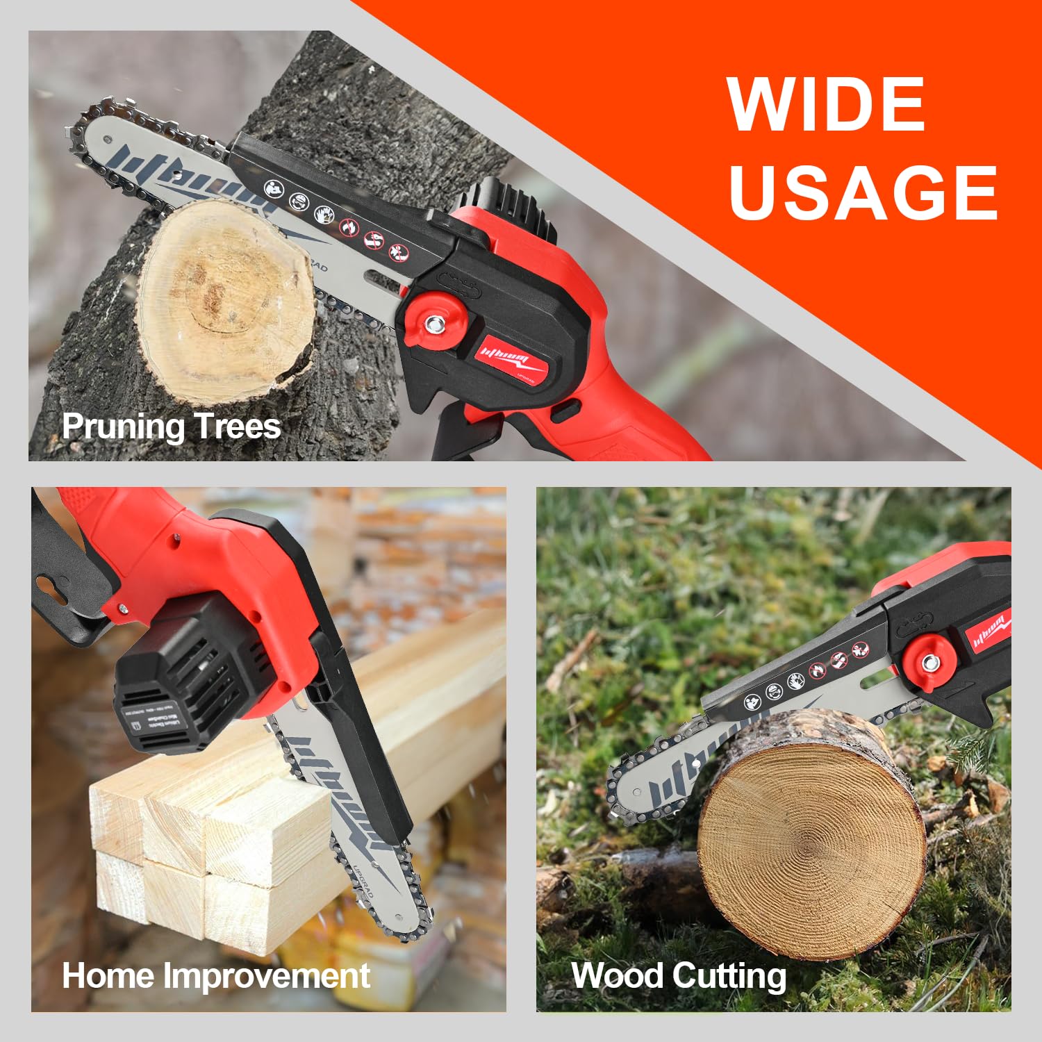 Beedeck mini chainsaw copper motor for efficient performance.