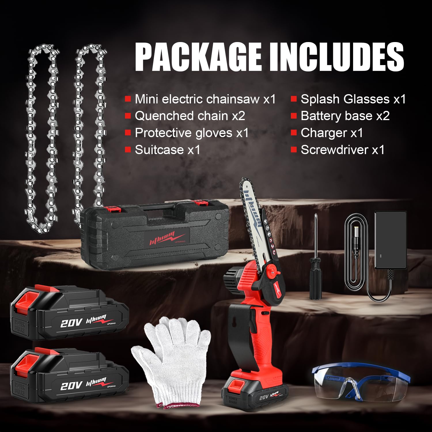 Beedeck mini chainsaw wall charger dock for quick recharging between sessions.