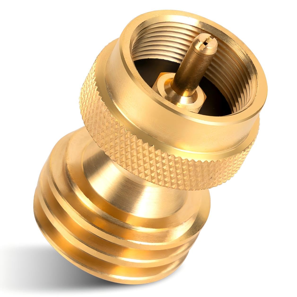 Beedeful propane tank adapter with quick-connect for easy outdoor grilling