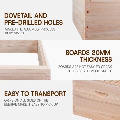 Close-up of easy-assembly features with pre-drilled holes.