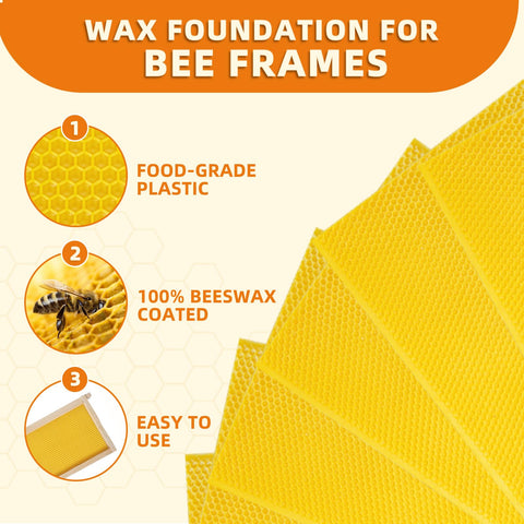 Beeinn deep-frame wax-coated sheet slides easily into top frame