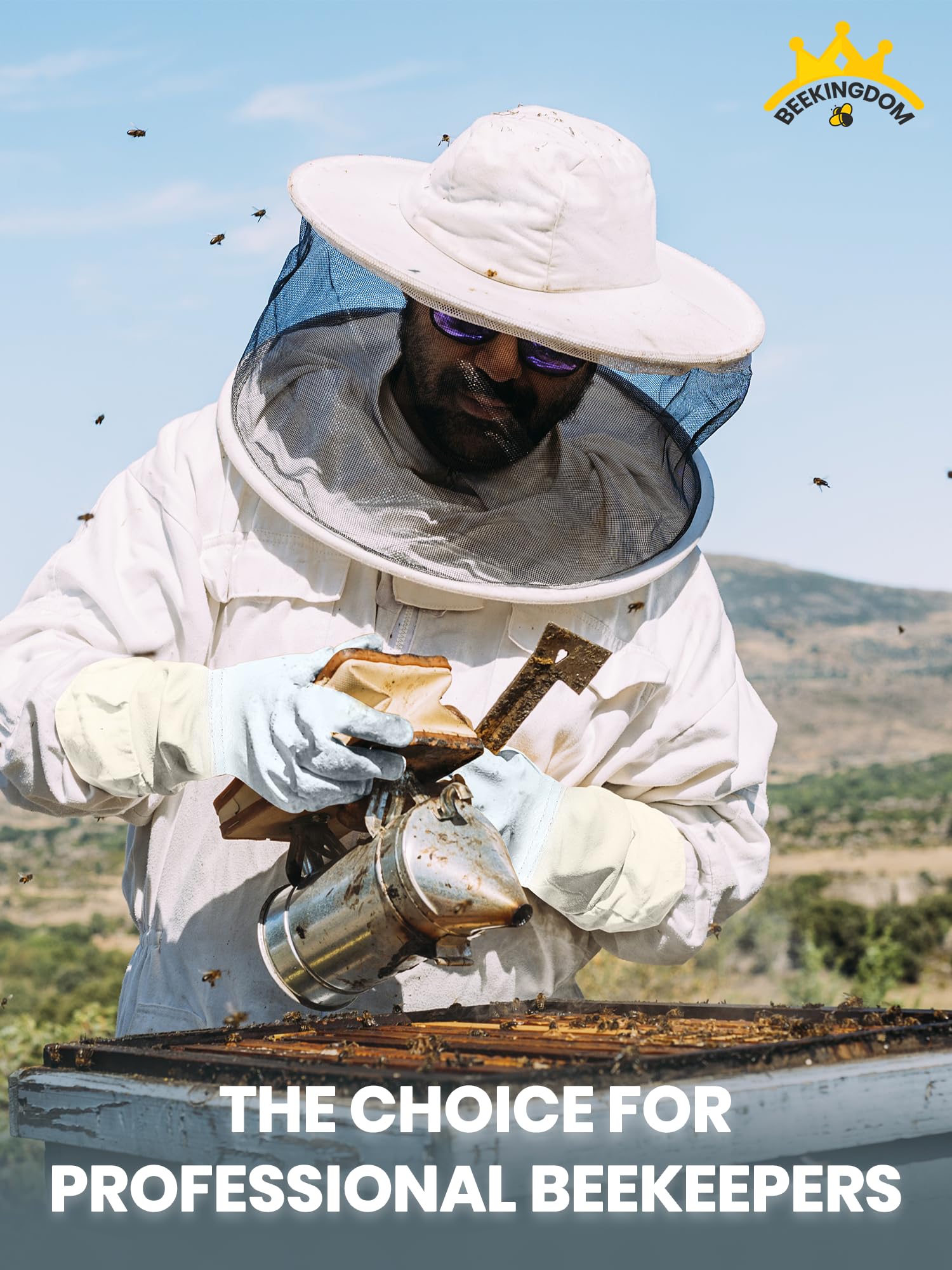 Beekingdom suit includes gloves and repair service for ready-to-use protection.