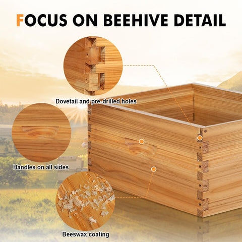 BEEKNOWS dovetail joints ensure sturdy, long-lasting hive construction.