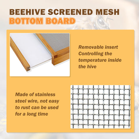 BeeKNOWS entrance reducer and screened design improve airflow and traffic regulation for healthier colonies.