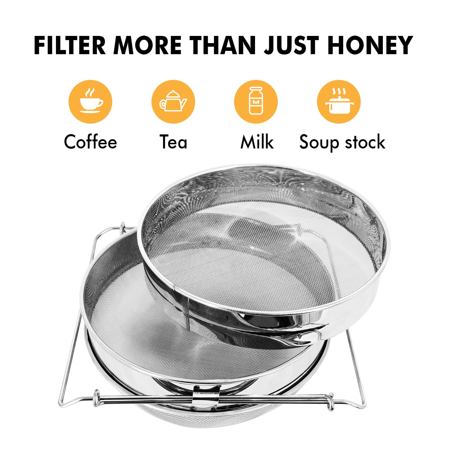 Beeknows large-capacity mesh bowl covers pans and buckets during filtering