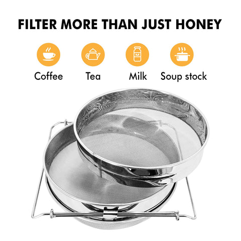 Beeknows large-capacity mesh bowl covers pans and buckets during filtering