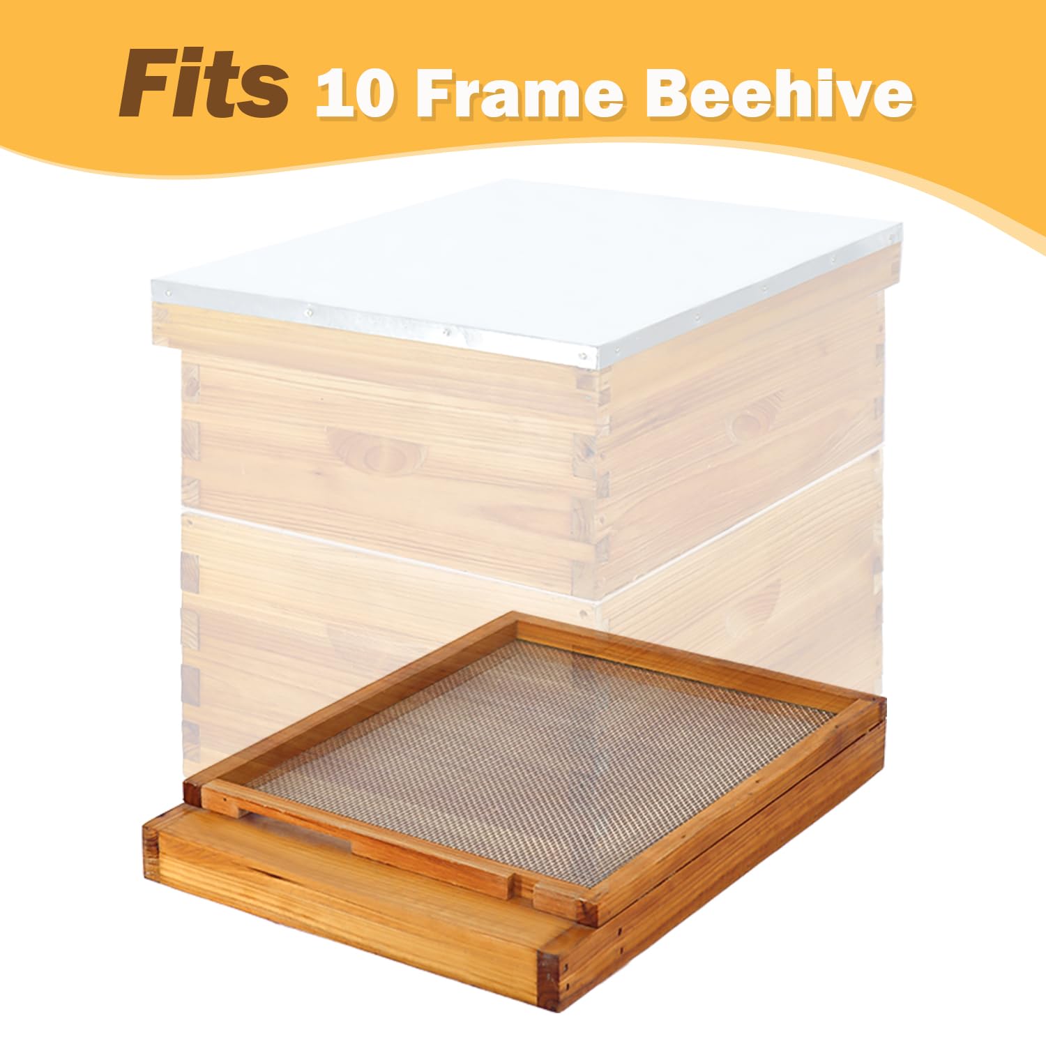 BeeKNOWS natural wood and beeswax coating with enhanced airflow supports a healthy hive.