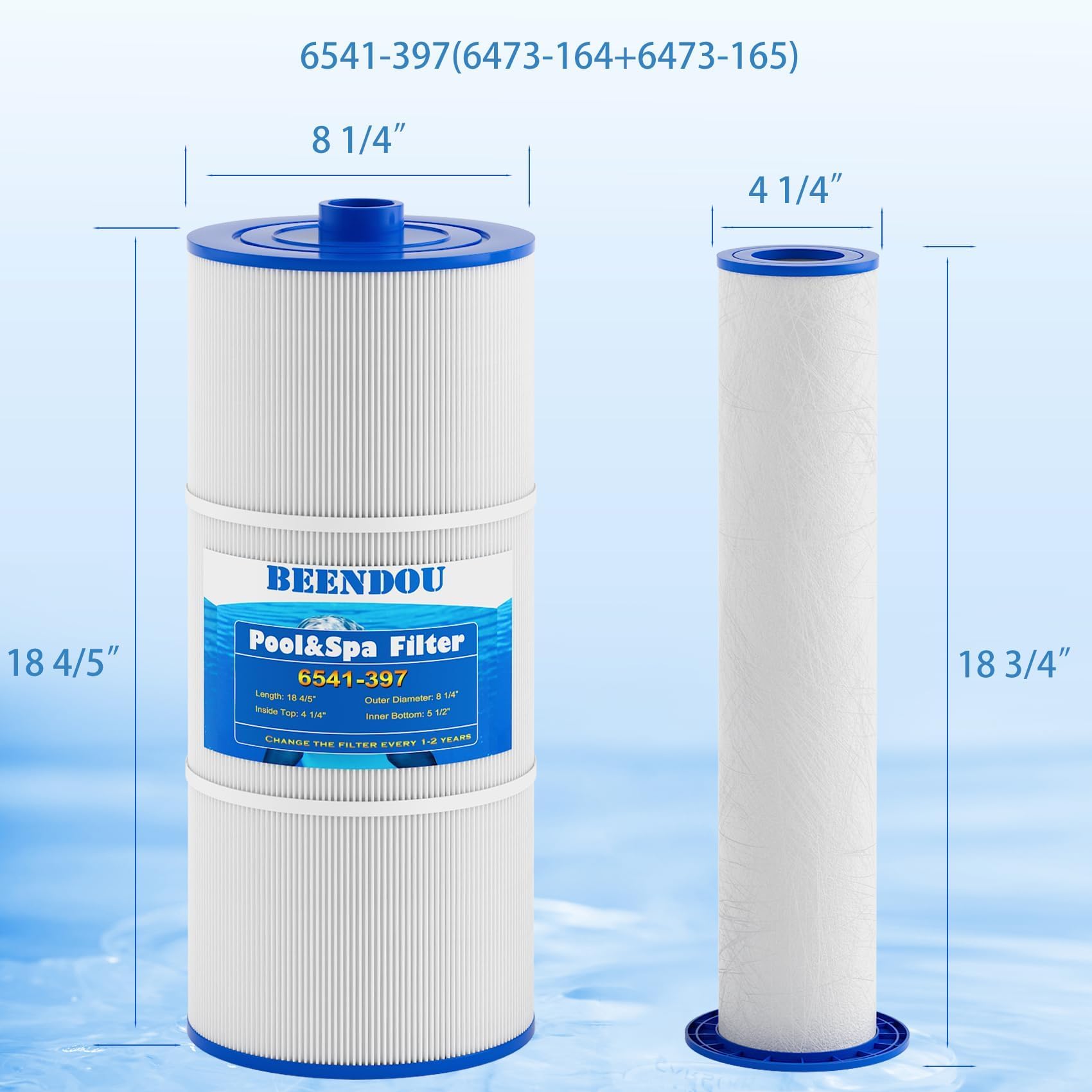 Beendou 6473-164 inner filter detail traps particles.