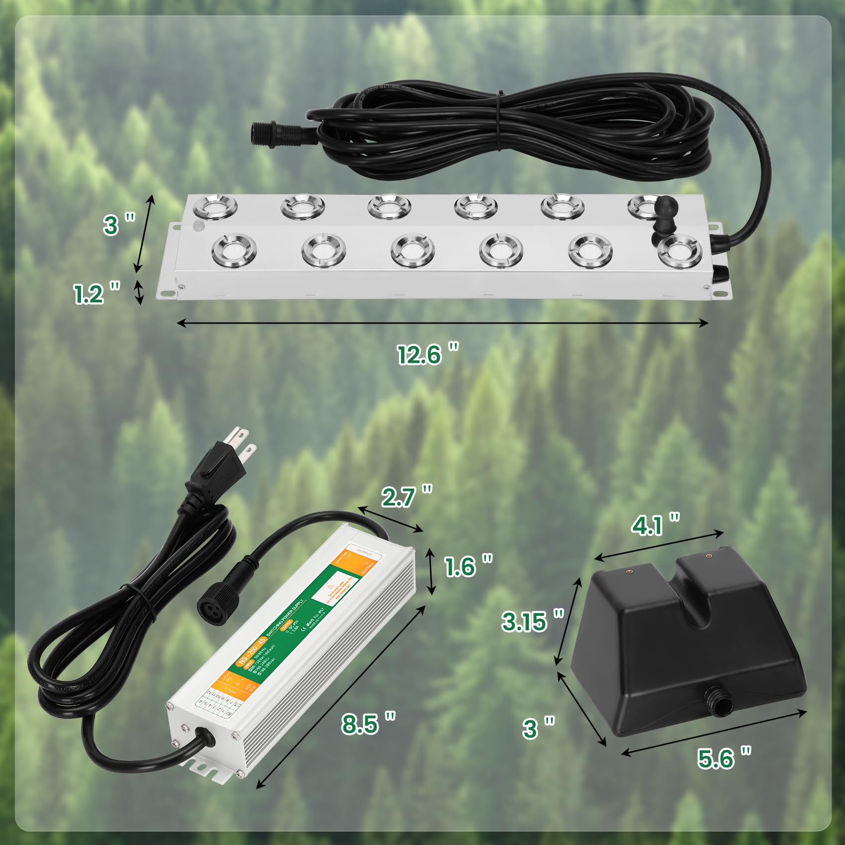 Beendou landscape fogger enhances gardens and pools with soothing mist.