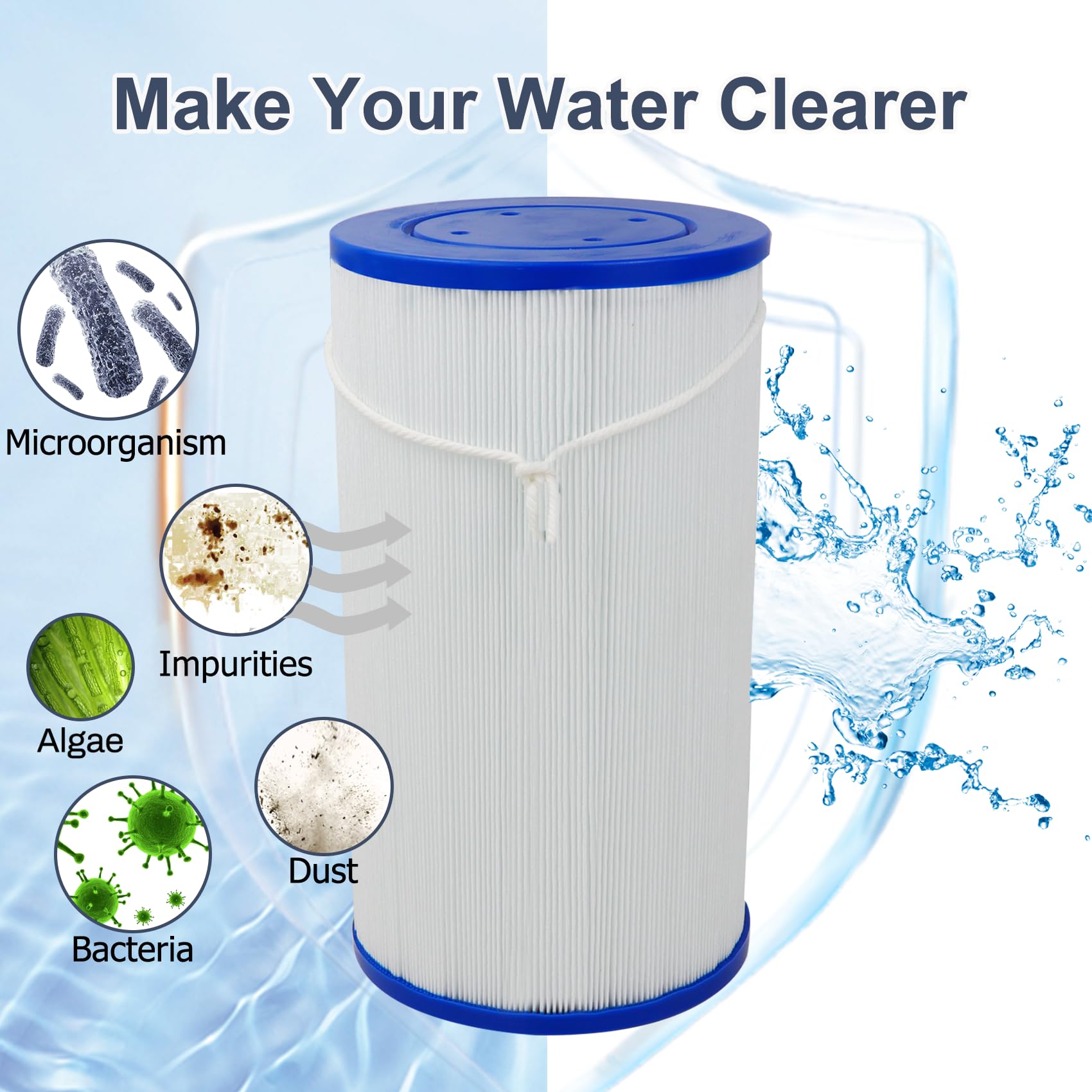 Beendou spa filter exterior close-up highlighting solid construction and proper fit