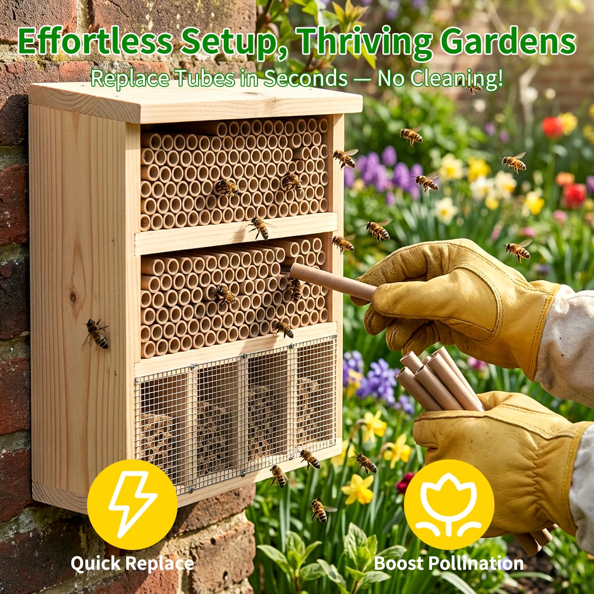 BeeQuestify bee house starter kit ready for installation
