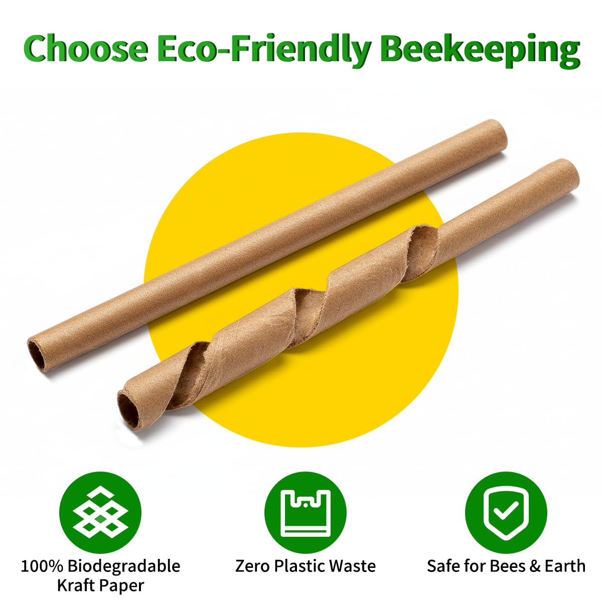 BeeQuestify mason bee tubes with 5/16 inch diameter for standard nests