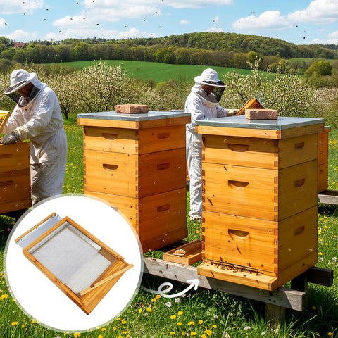 BeeQuestify pull-out tray enables quick, hygienic cleaning without hive disassembly.