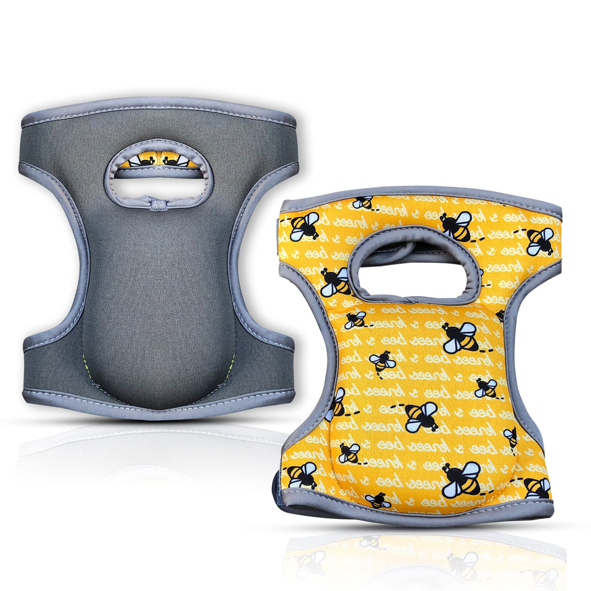 Bee's Knees Cleaning Knee Pads front view with memory foam cushioning for comfortable cleaning tasks.