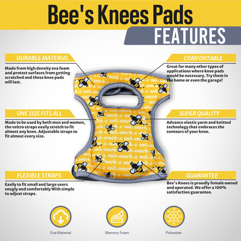 Bee's Knees knee pad memory foam close-up highlighting comfort and long-lasting wear.