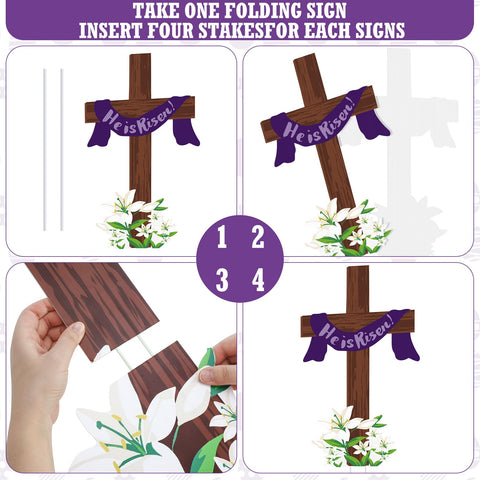 Beeveer Easter yard sign suitable for lawn, patio, and garden decor.