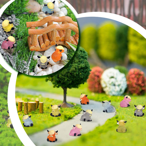 Beeveer blue Highland cow resin miniature enhances DIY projects and dioramas