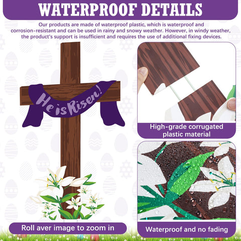 Beeveer waterproof plastic Easter sign for outdoor use, 35 by 20 inches.