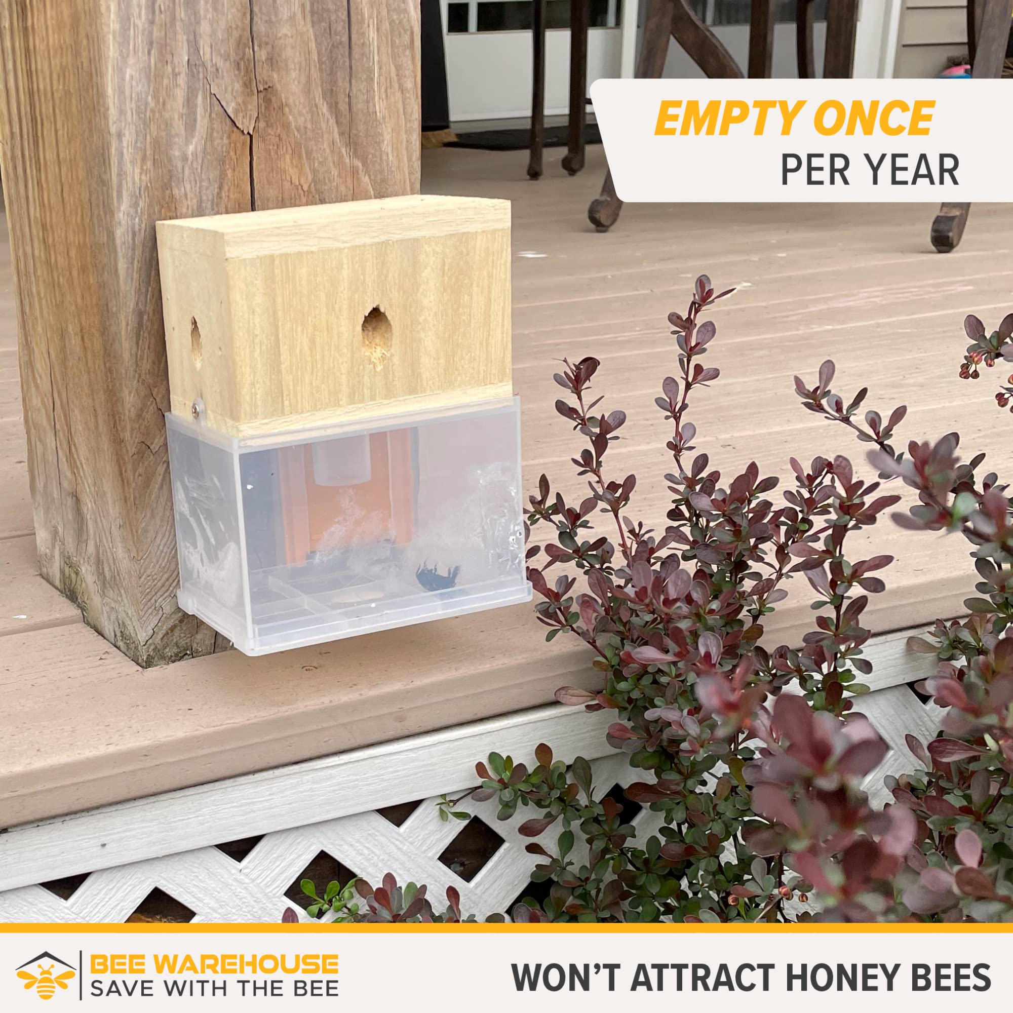 Bee Warehouse trap latch mechanism demonstrates simple control for release.