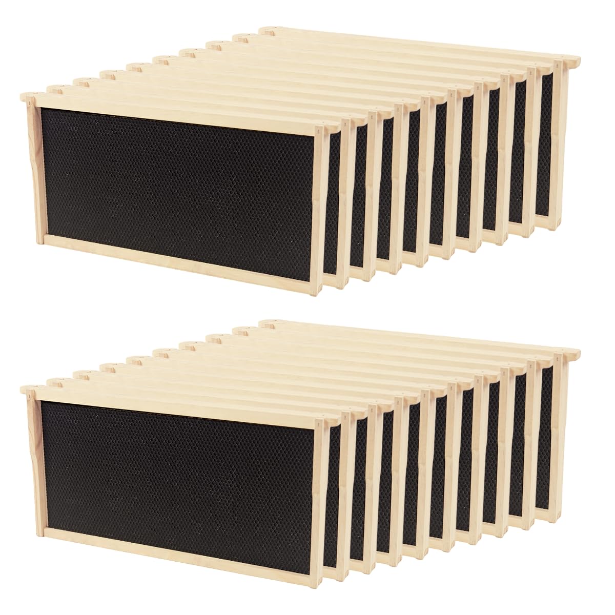 BEEXTM beehive frames with deep brood kit for quick, organized inspections.