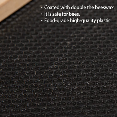BEEXTM beeswax-coated foundation supports even comb growth inside hives