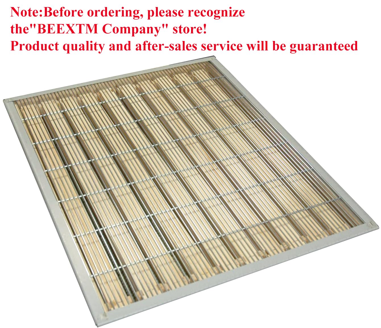 BEEXTM metal queen excluder, built for long-lasting use in apiaries.