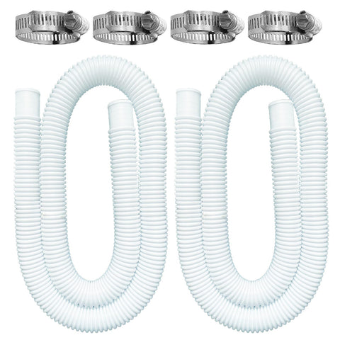 BEFANS pool hose pair with four clamps ready for installation