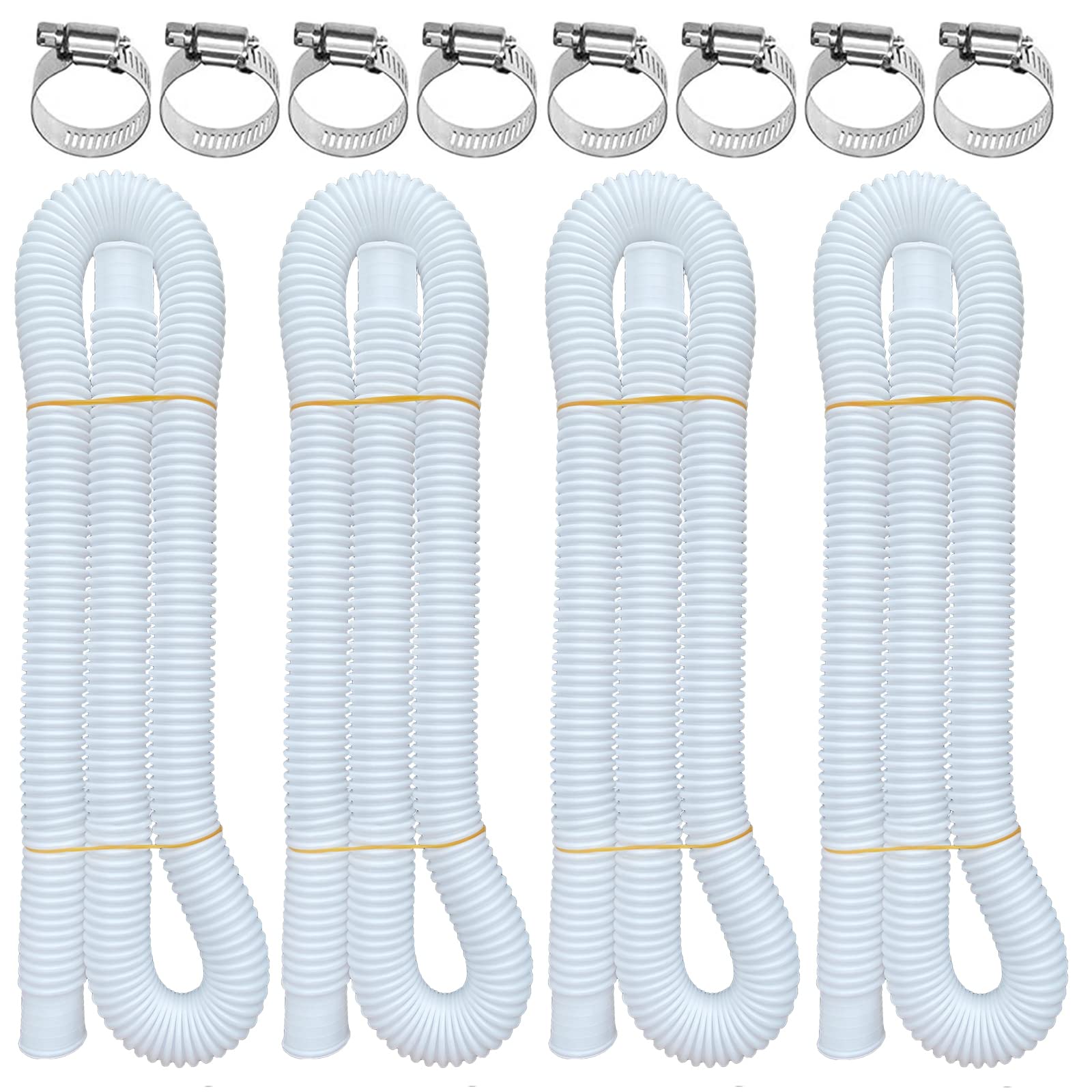 BEFANS pool hoses show 1.25-inch diameter and 59-inch length for secure connections