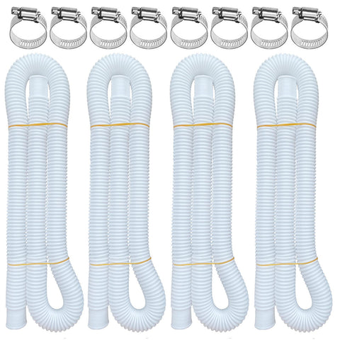 BEFANS pool hoses show 1.25-inch diameter and 59-inch length for secure connections