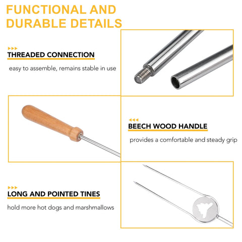 Begatter beech wood handle provides heat insulation and comfortable grip