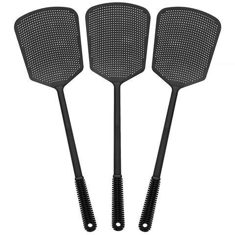 Begonia flexible-heavy-duty fly swatter with sturdy paddle offers dependable bug control at home.