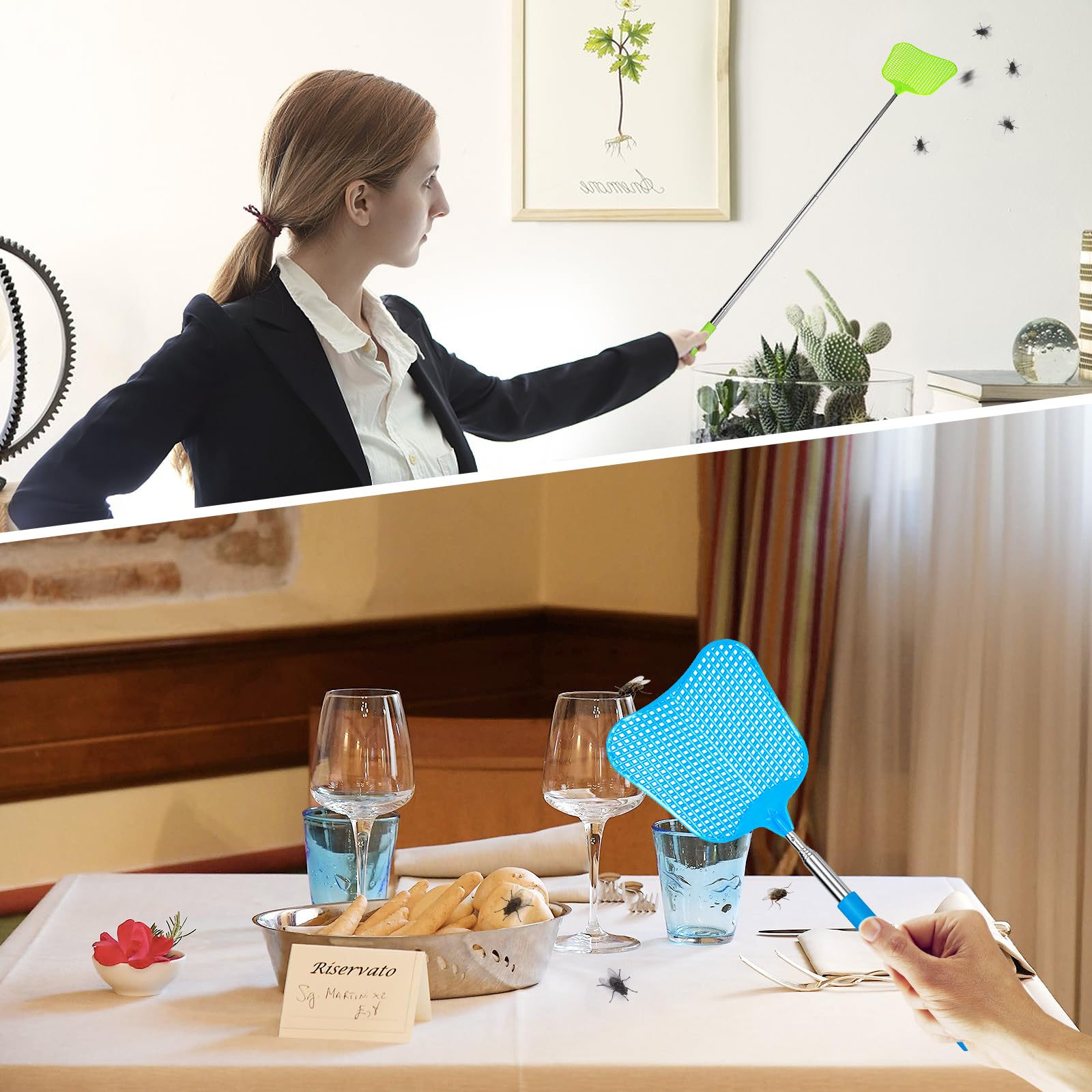 Begonia fly swatter 3-pack for multiple rooms or spaces.