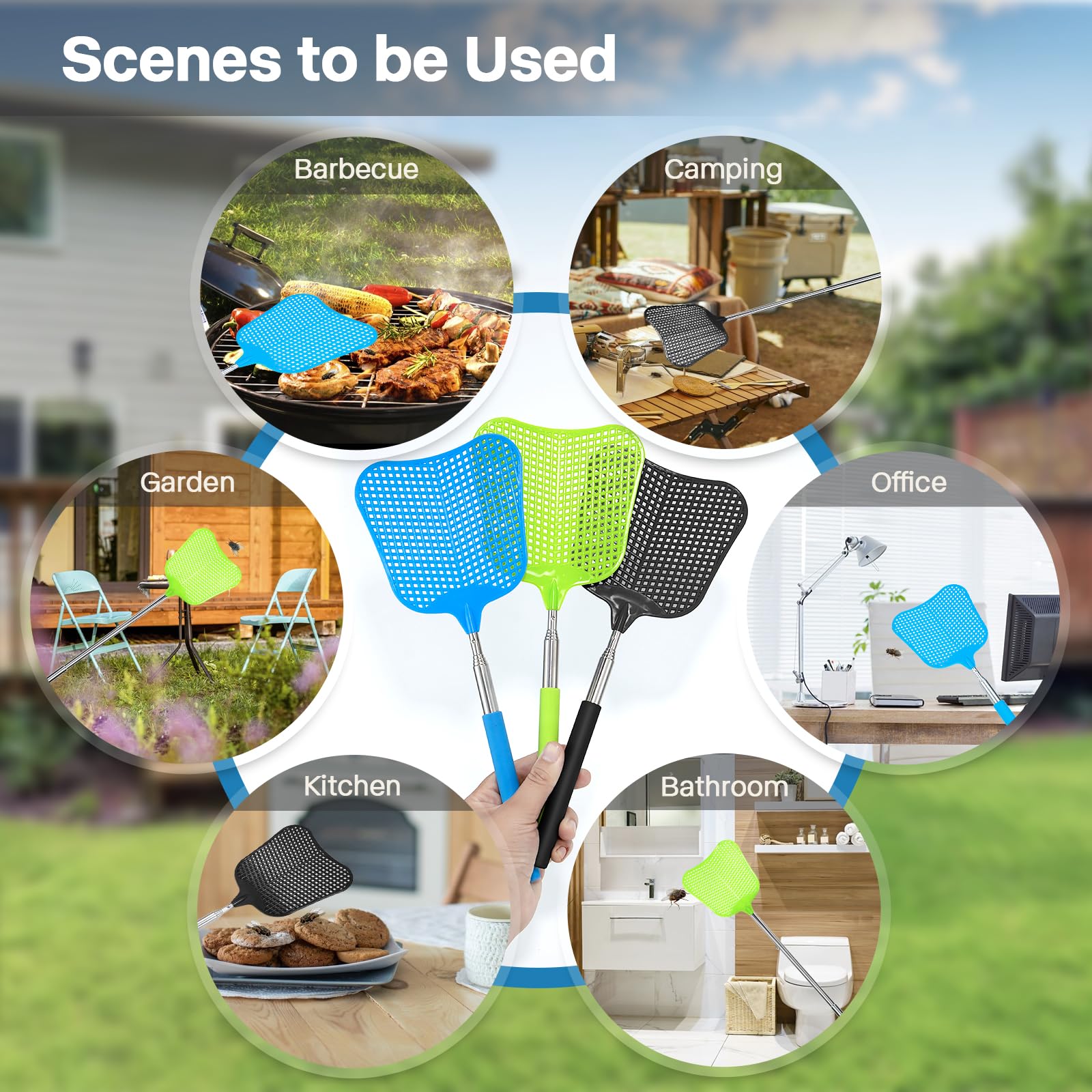 Begonia fly swatter suitable for indoor and outdoor use.