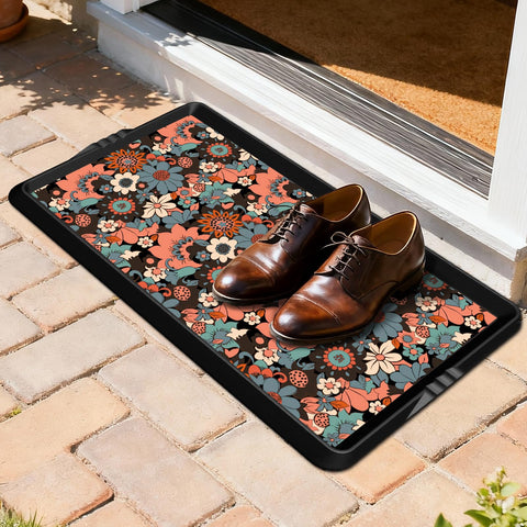 BEHERO sunlit blossom pattern adds vintage charm to entry spaces.