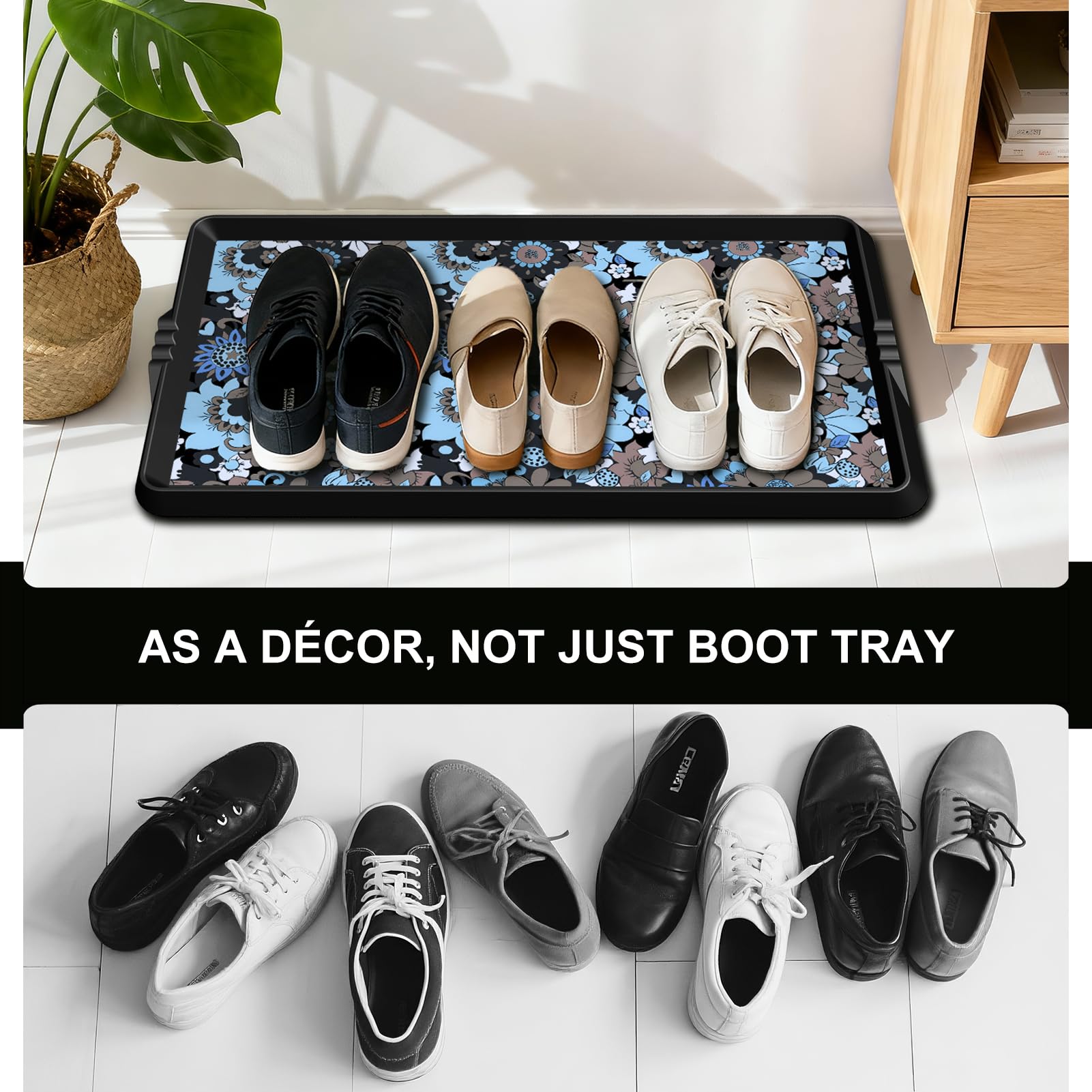BEHERO easy-clean boot tray cleans quickly after footprints and mud.