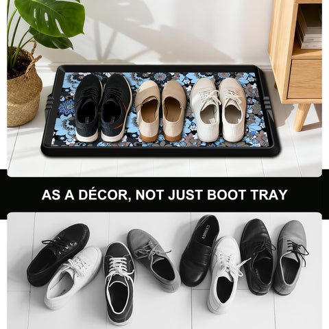 BEHERO easy-clean boot tray cleans quickly after footprints and mud.