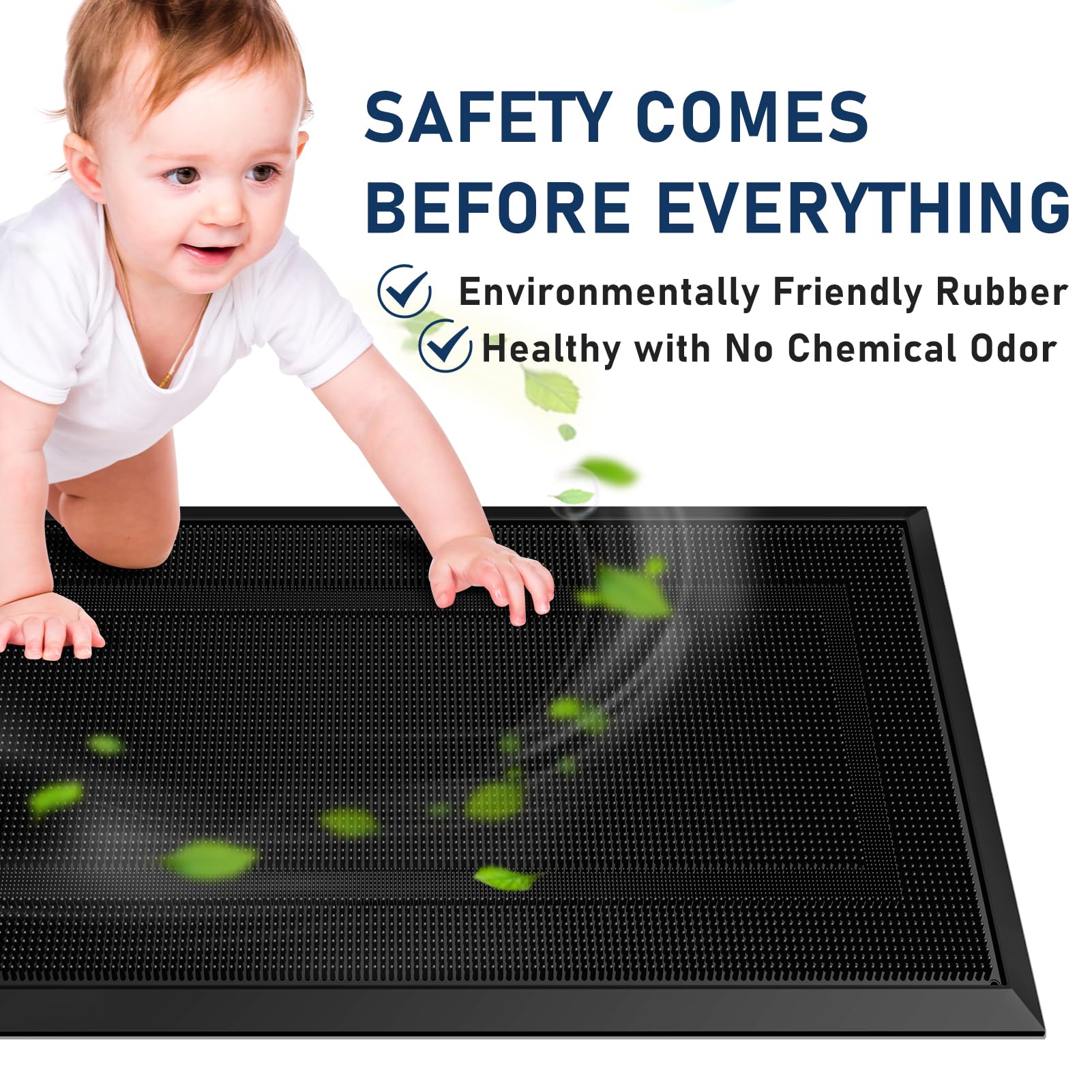 BEHERO easy-clean exterior mat for quick vacuuming, sweeping, or rinsing.