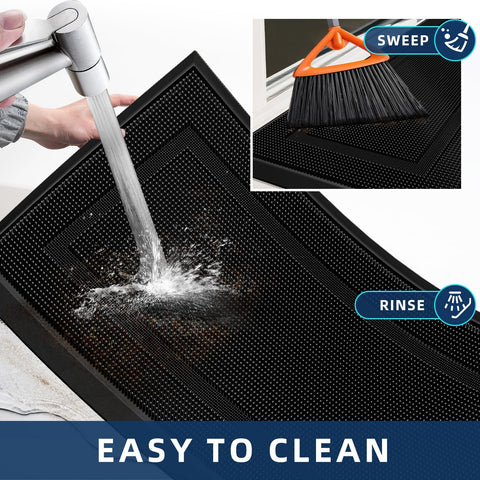 BEHERO heavy-duty mat withstands all-weather use in entryways and garages.