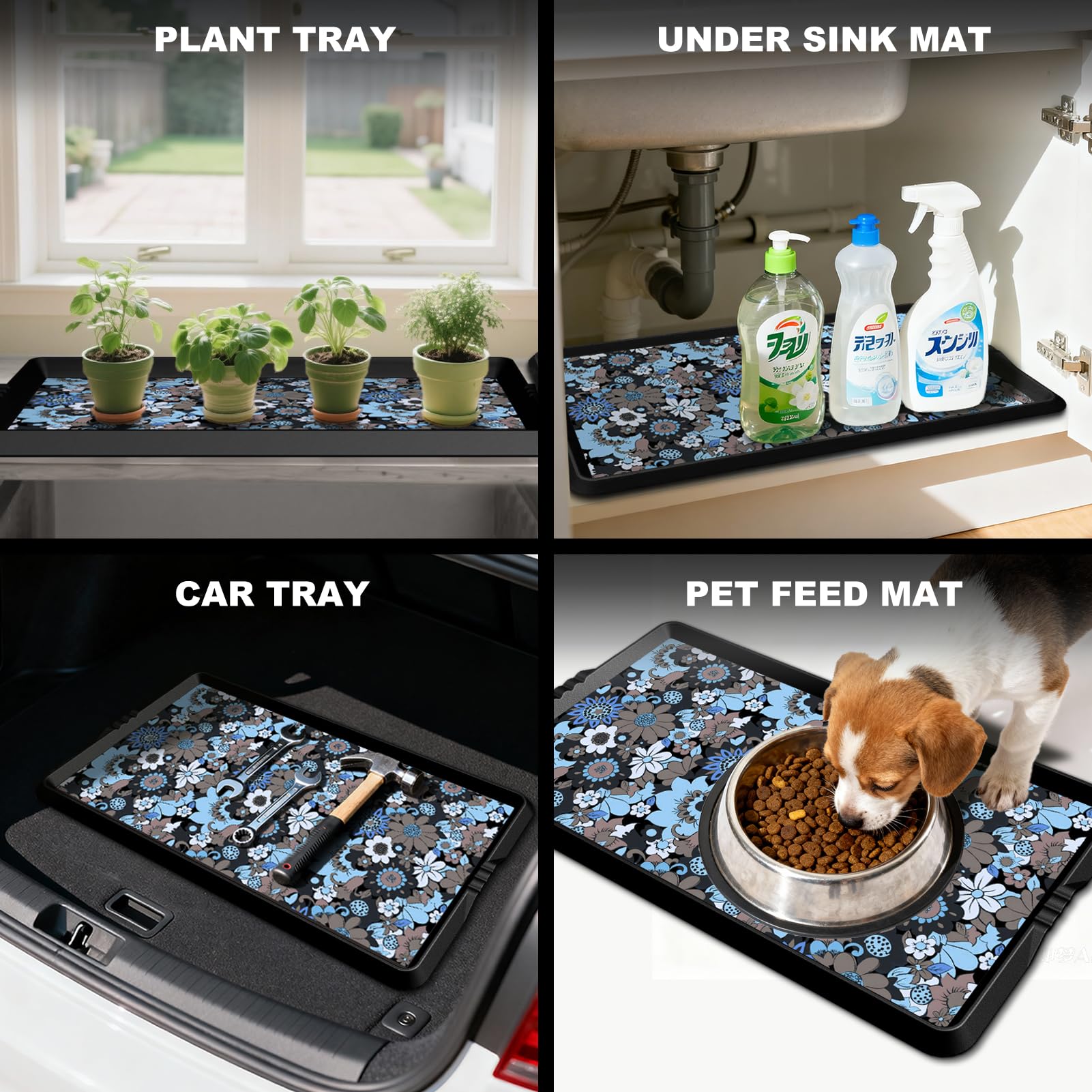 BEHERO multi-purpose shoe mat serves as doormat or pet tray.