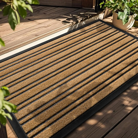 BEHERO outdoor entrance mat, front view, showcasing durable welcome surface for busy entryways.