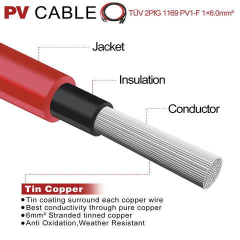 BeideLt 10 AWG cable minimizes power loss in solar setups
