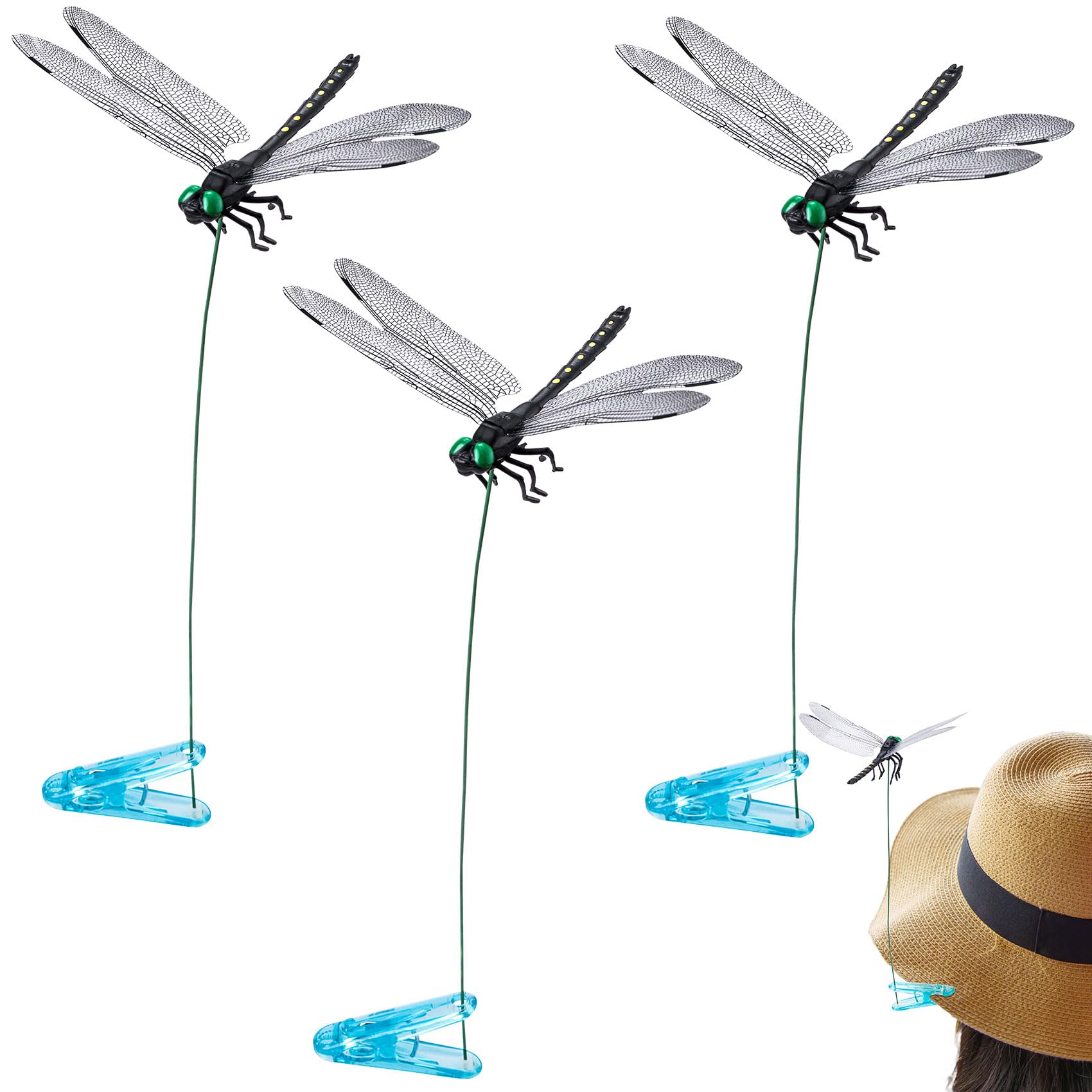 BEIQIYA dragonfly clips close-up wings highlight lifelike detail for garden decor